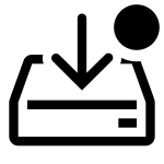 Backup Outline Badged SVG Icon